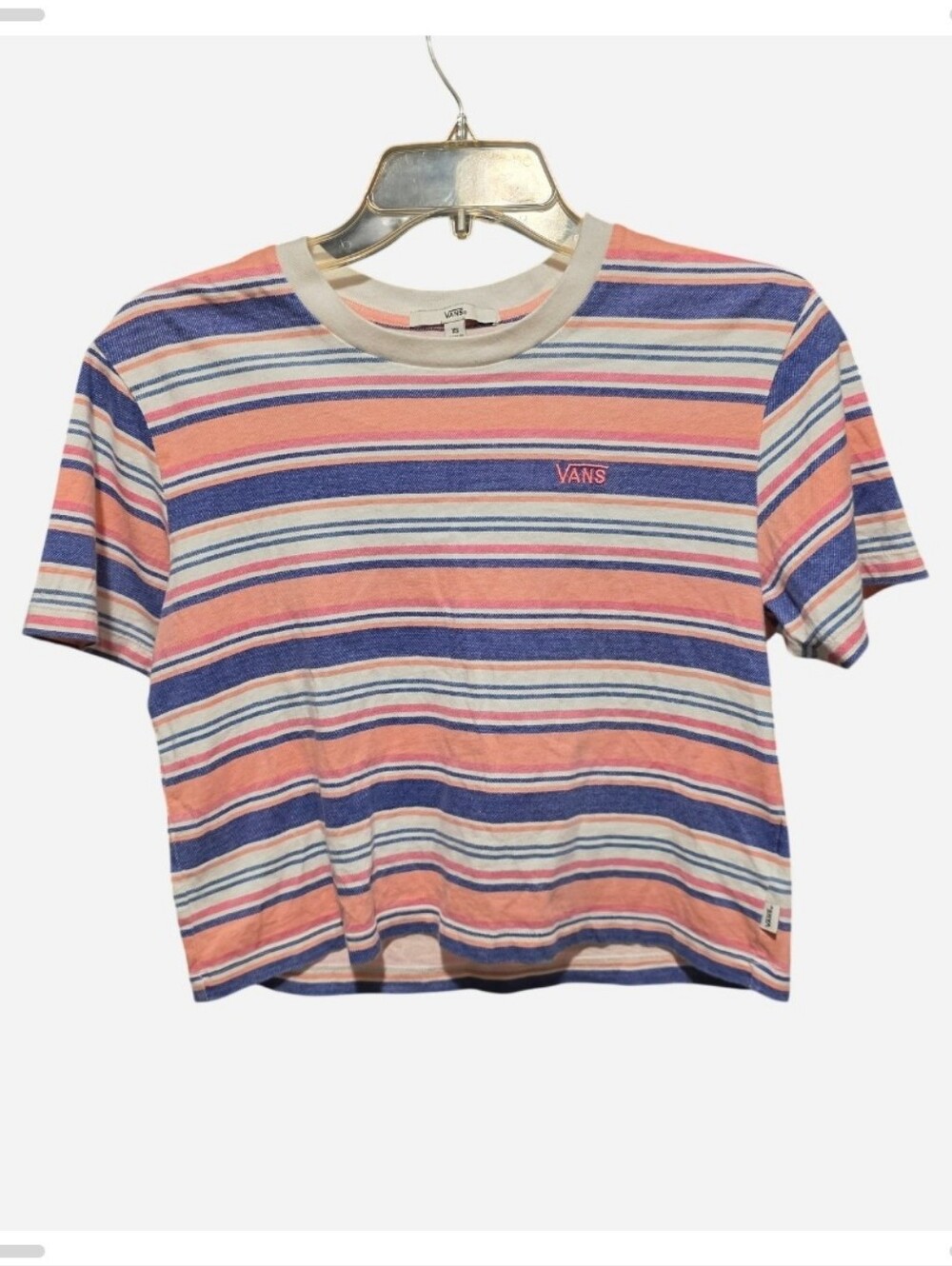 Vans Womens Striped Cropped Tee